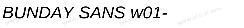 BUNDAY SANS w01字体转换
